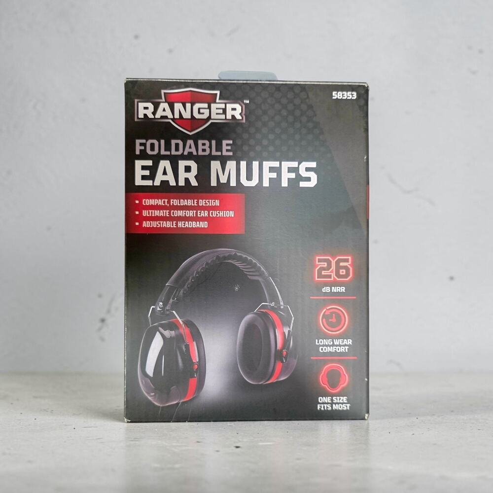 Ranger Foldable Ear Muffs 26 dB NRR Hearing Protection Shooting Muffs 58353 NIB